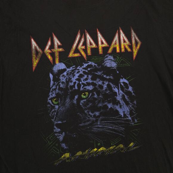 Def Leppard Band Graphic Crew Neck T Shirt Adult Mens Size Large L Black - Picture 4 of 9